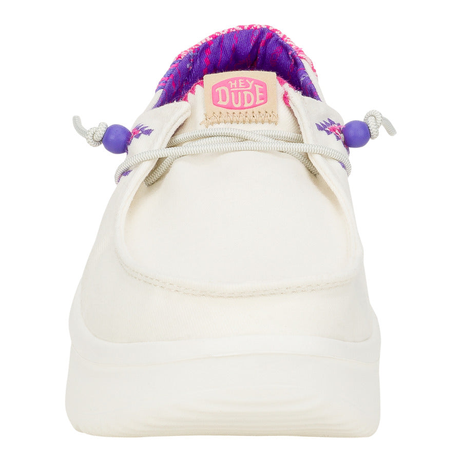 Wendy Peak Chambray Woven - White/Pink - Image 5