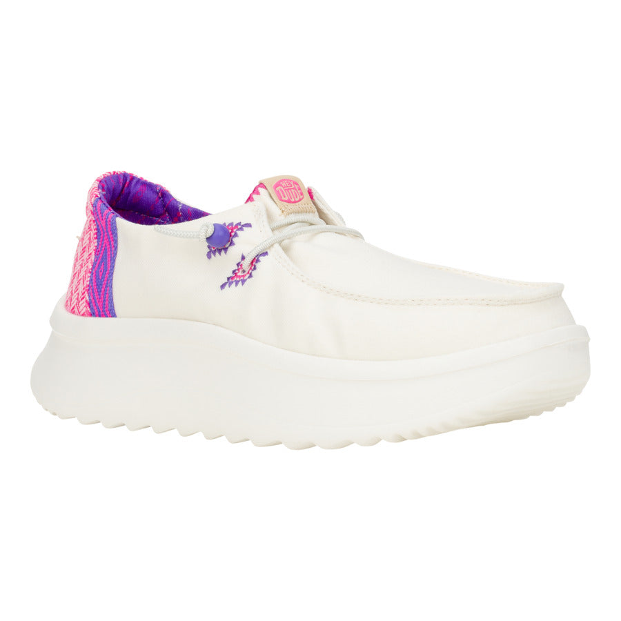 Wendy Peak Chambray Woven - White/Pink - Image 6