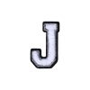 Letter J Patch - J Black/White