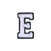 Letter E Patch - E Black/White