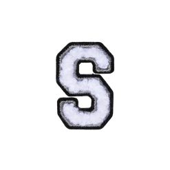 Letter S Patch - S Black/White