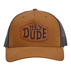 Leather Buckle Patch Trucker - Coyote Brown