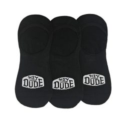 HEYDUDE No Show Sock 3 Pack - Black