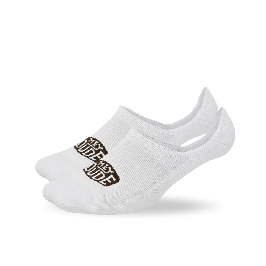 HEYDUDE No Show Sock 3 Pack - White - Image 4