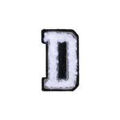 Letter D Patch - D Black/White